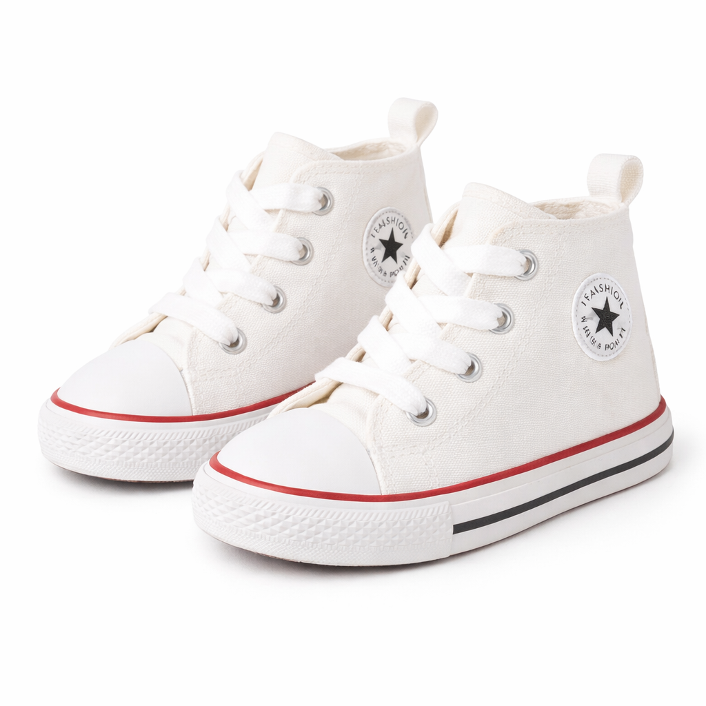 Children's High-Top Canvas Shoes