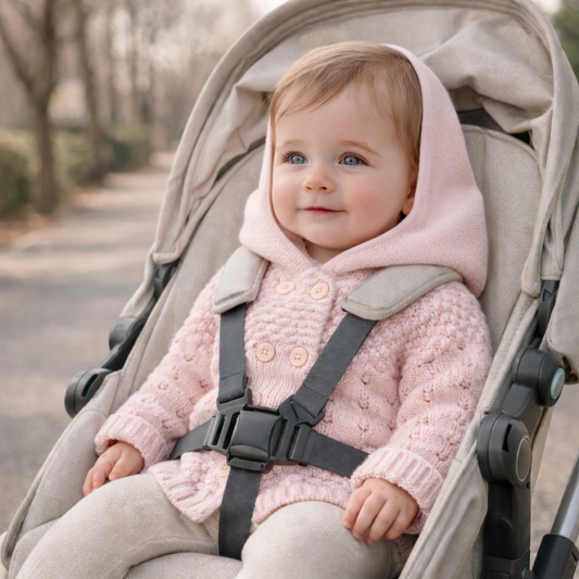 Baby Girl's Pink Double Knit Hooded Cardigan 0-12 Months