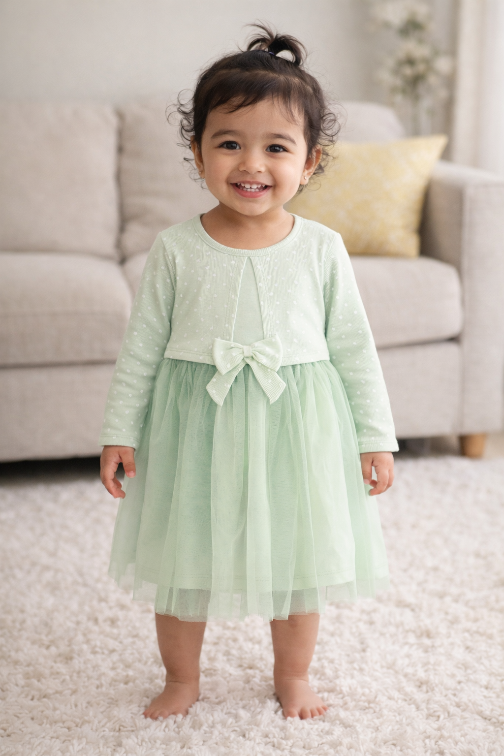 Girl's Mock Bolero Mesh Skirt Dress 6 Months-3 Years