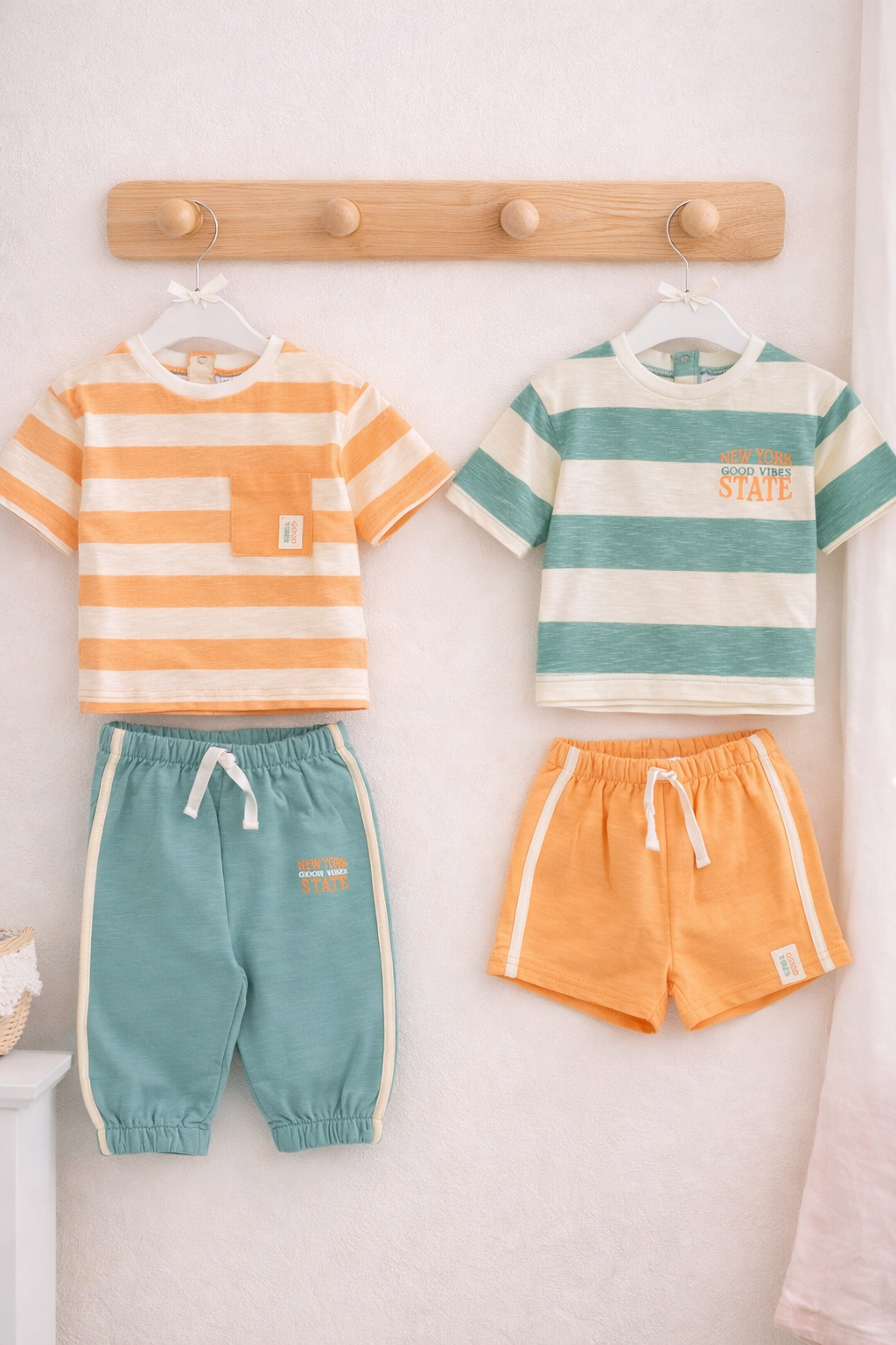Boys 2 T-Shirts, Shorts + Jogger Set 2-4 Years