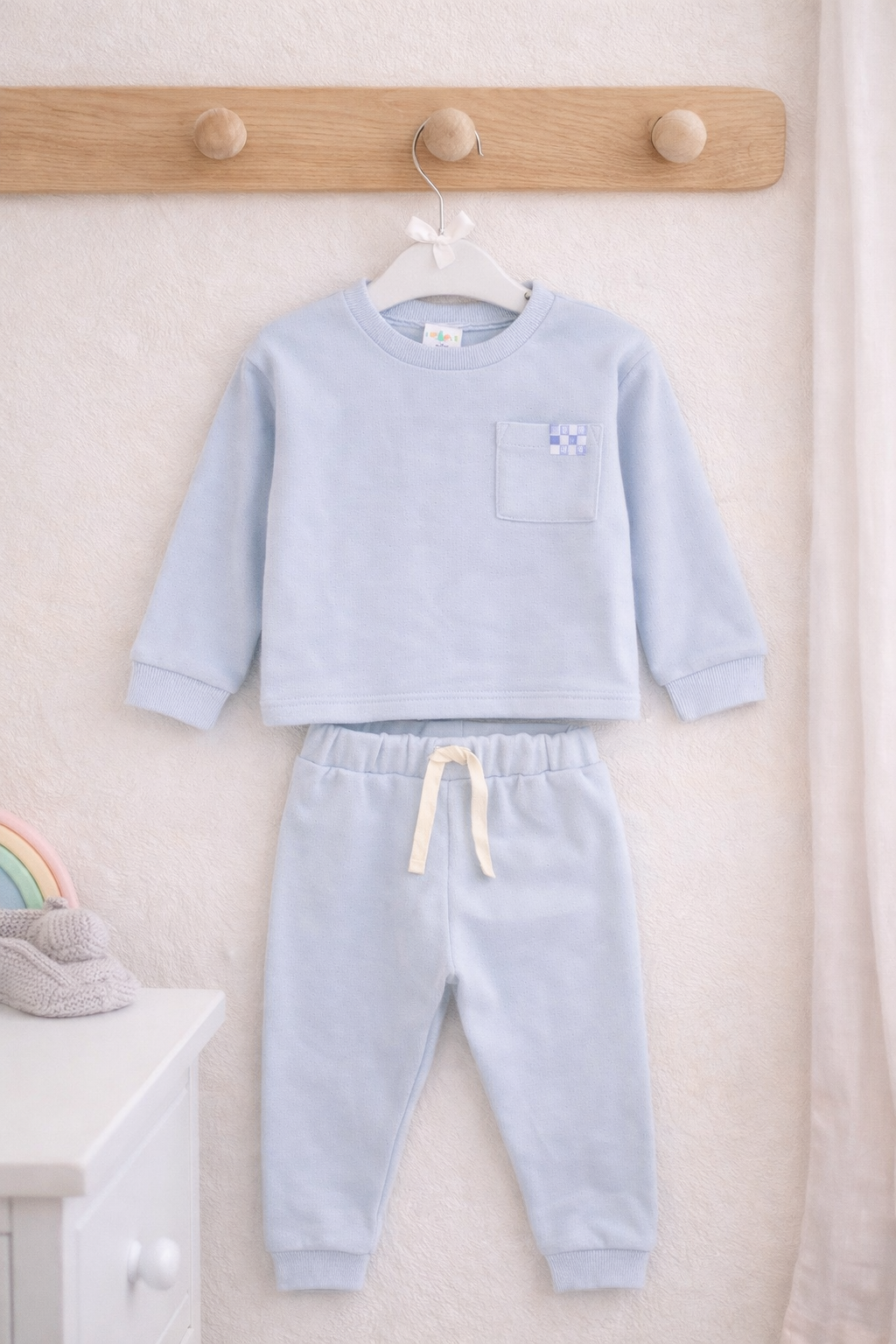 Children's Ribbed Tracksuit Set Sweatshirt & Joggers 2–4 Years