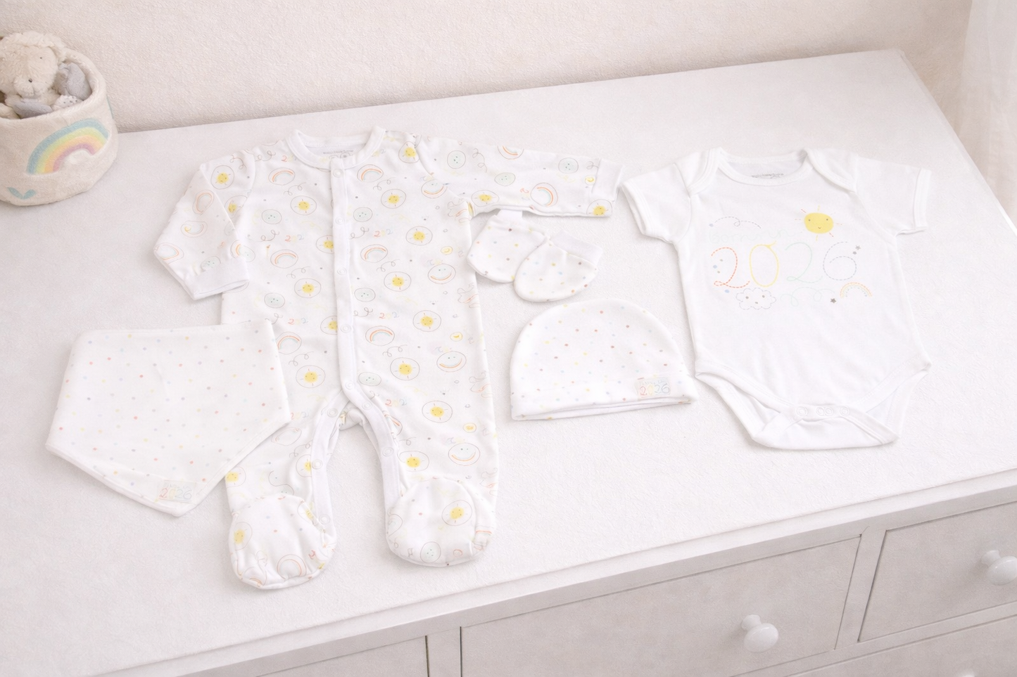 Baby Unisex Born In 2026 5 Piece Set 0-9 Months