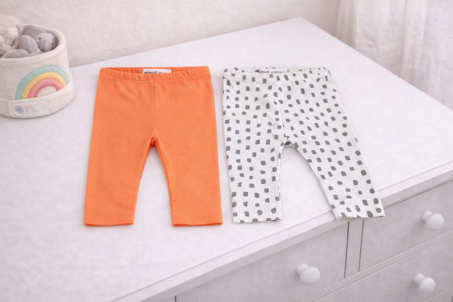 Baby Cotton 2 Pack Of Leggings 6-18 Months