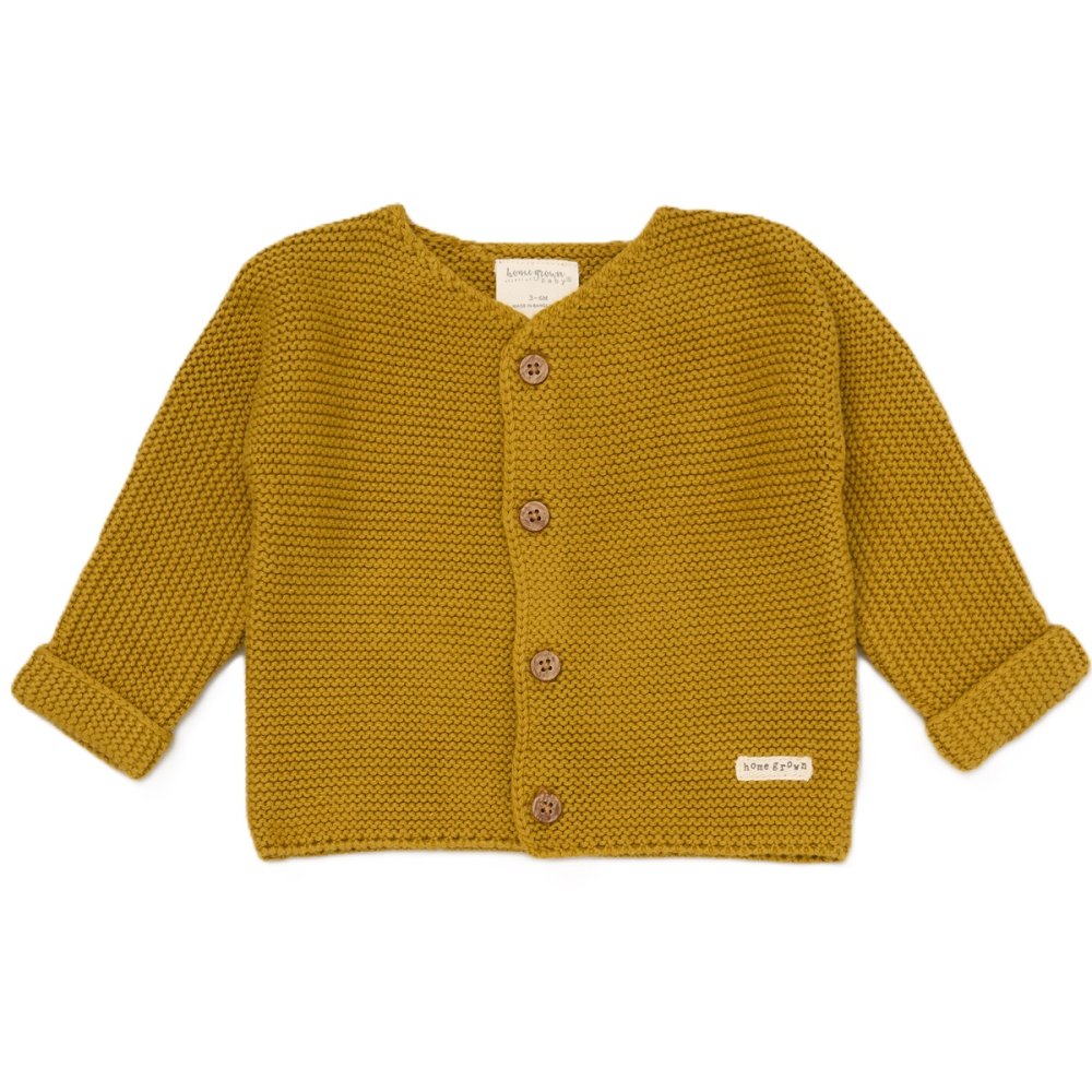 Baby Mustard Organic Cotton Cardigan 0-6 Months