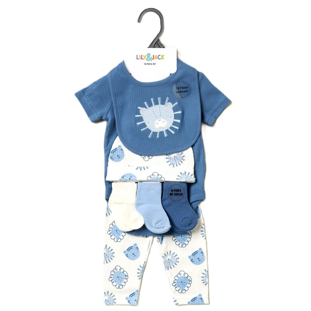 Baby Boys Lion 10 Piece Gift Set Newborn-6 Months