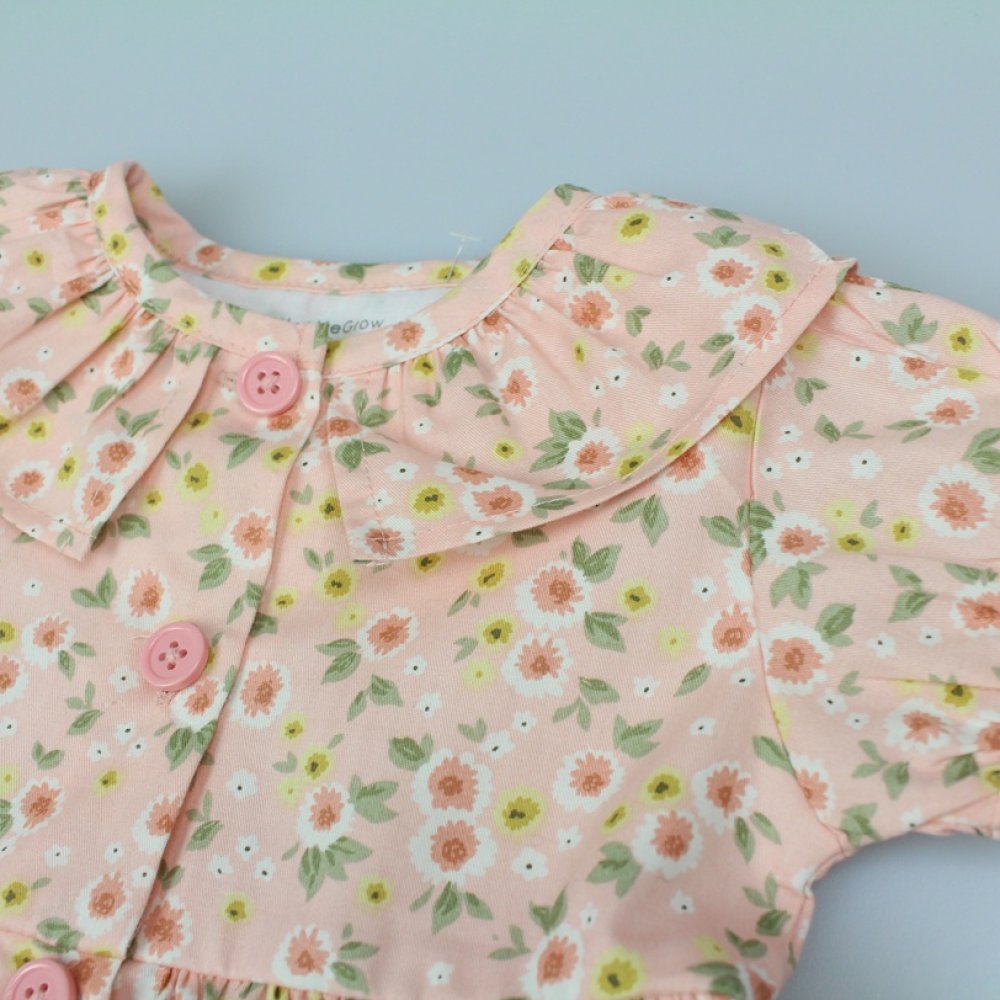 Baby Girl All In One Print Dress With Headband Set 1-2 Years
