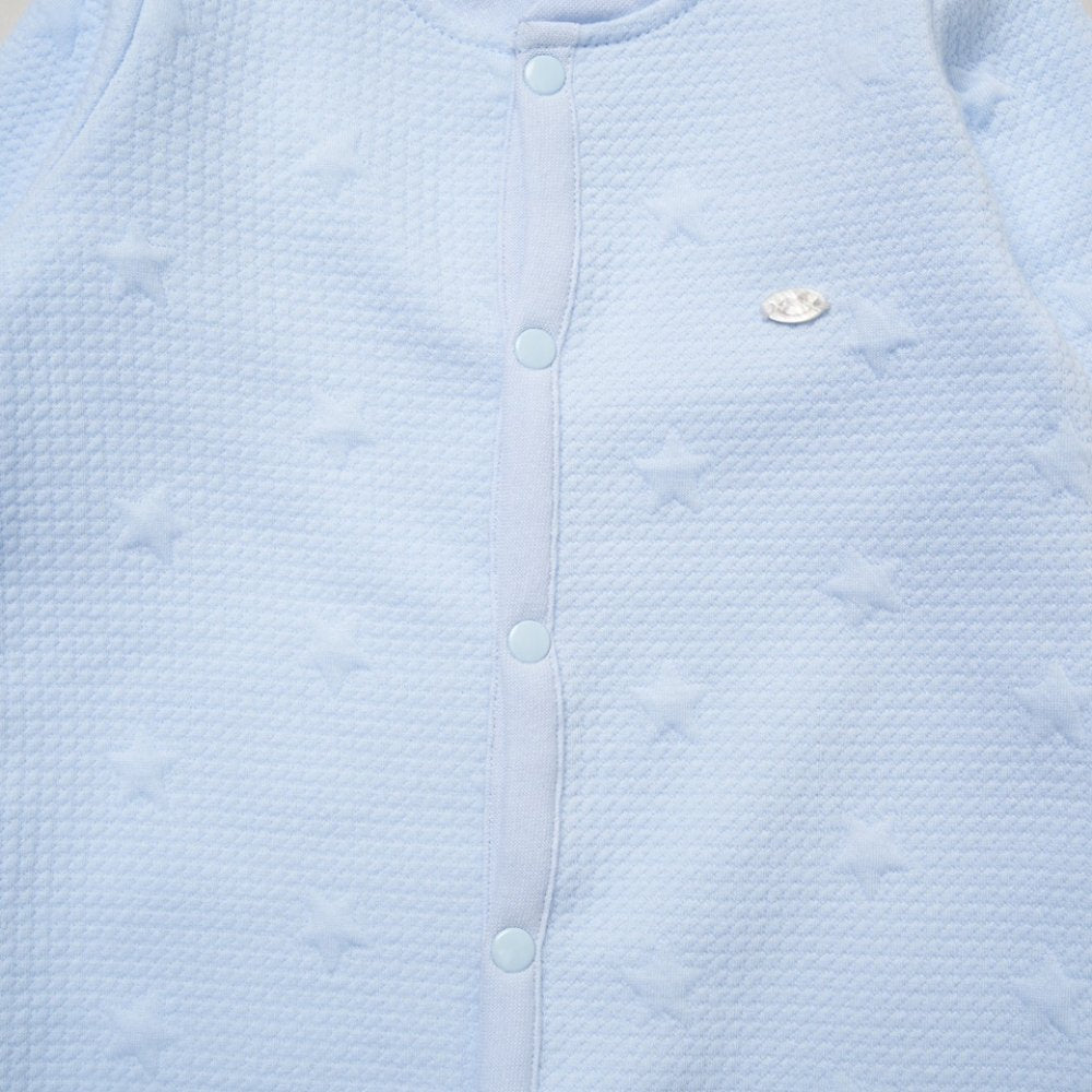 Baby Boys Quilt Jacquard All In One, Bib & Bodysuit 0-6 Months