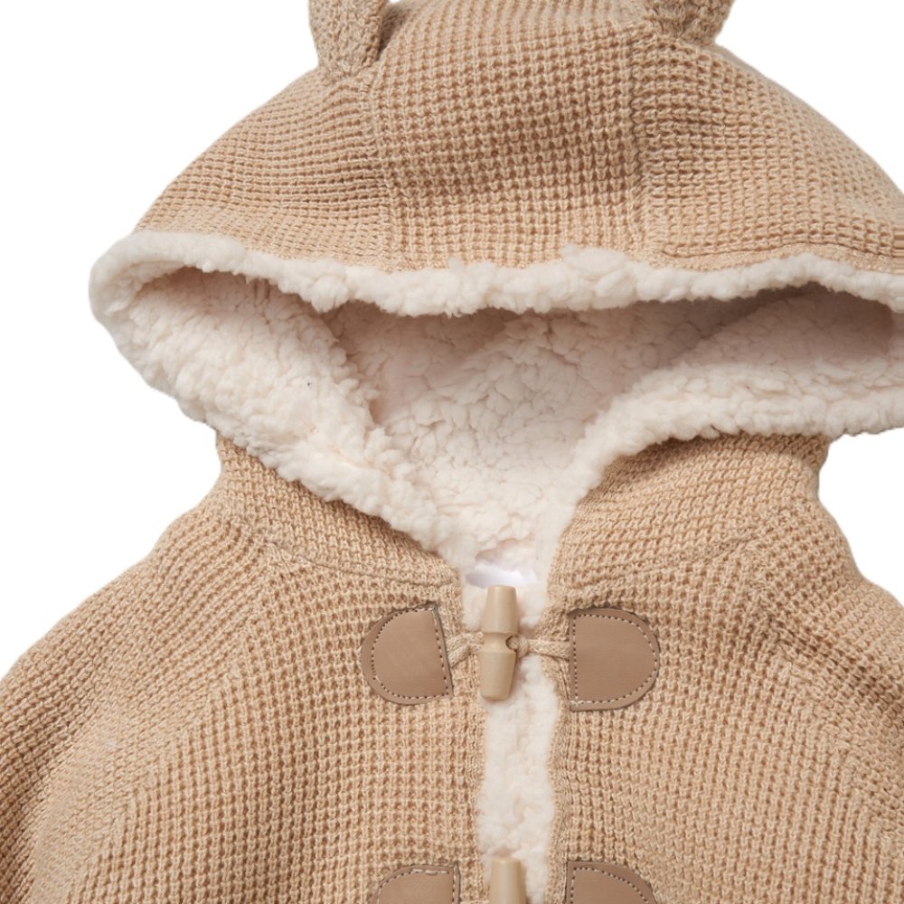 Baby True Knit Hooded Pram Suit With Sherpa Lining (0-12 Months)