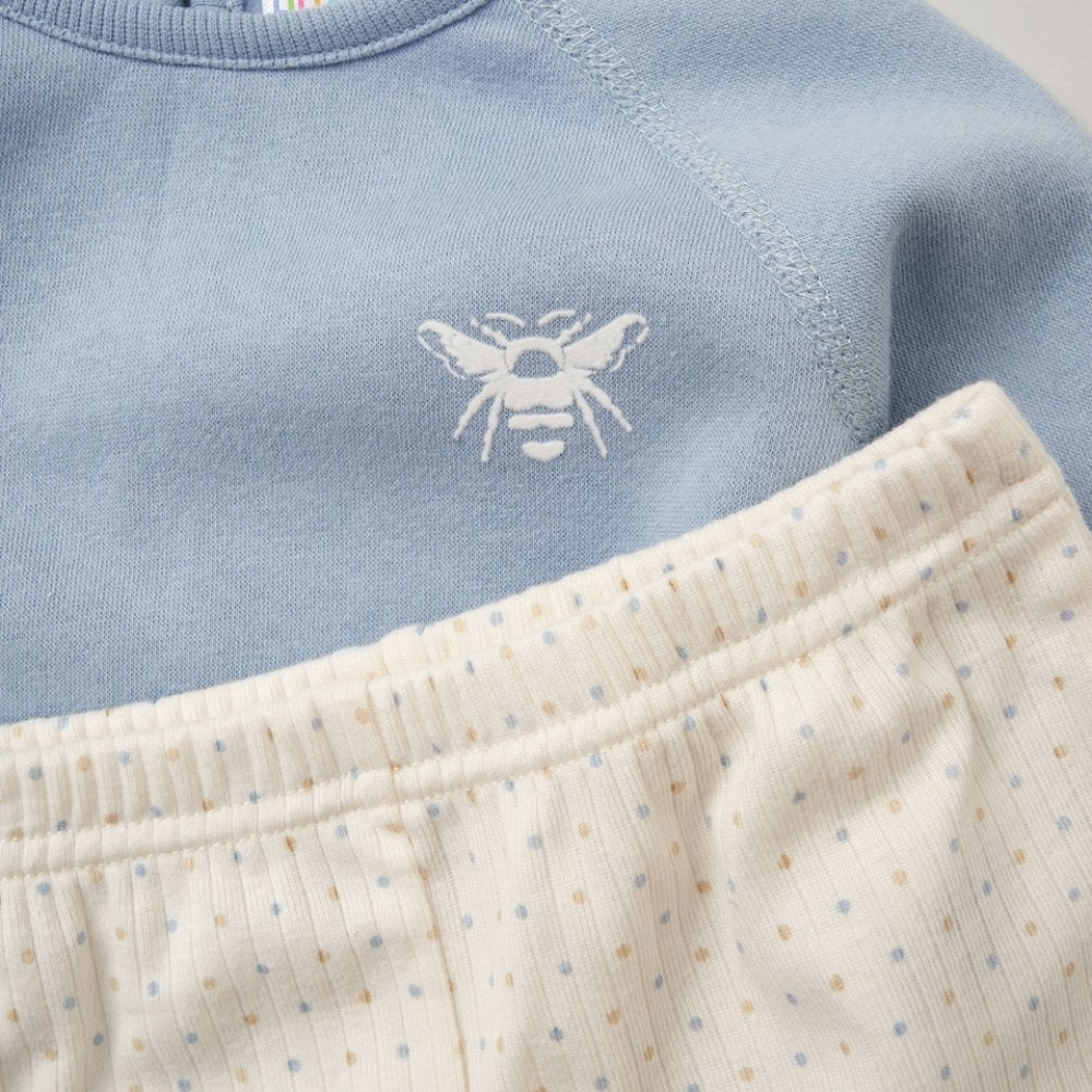 Baby Girls Sweatshirt And Ribbed Jog Pants + Headband 9-24 Months