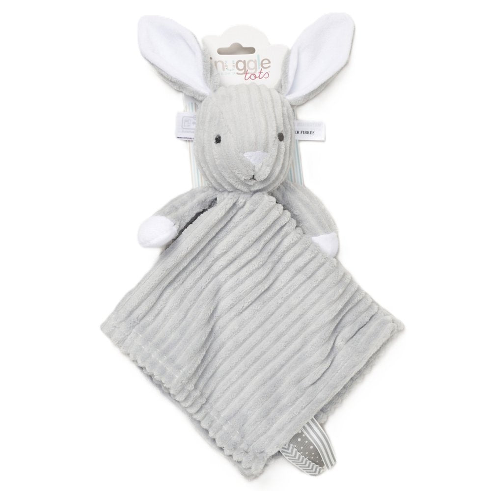 Baby Ribbed Bunny Comforter With Taggie Ribbons