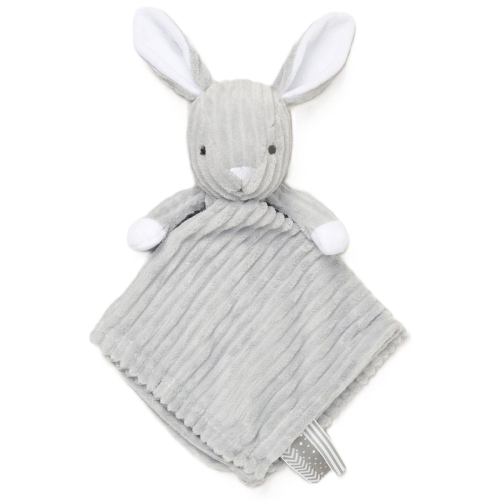 Baby Ribbed Bunny Comforter With Taggie Ribbons