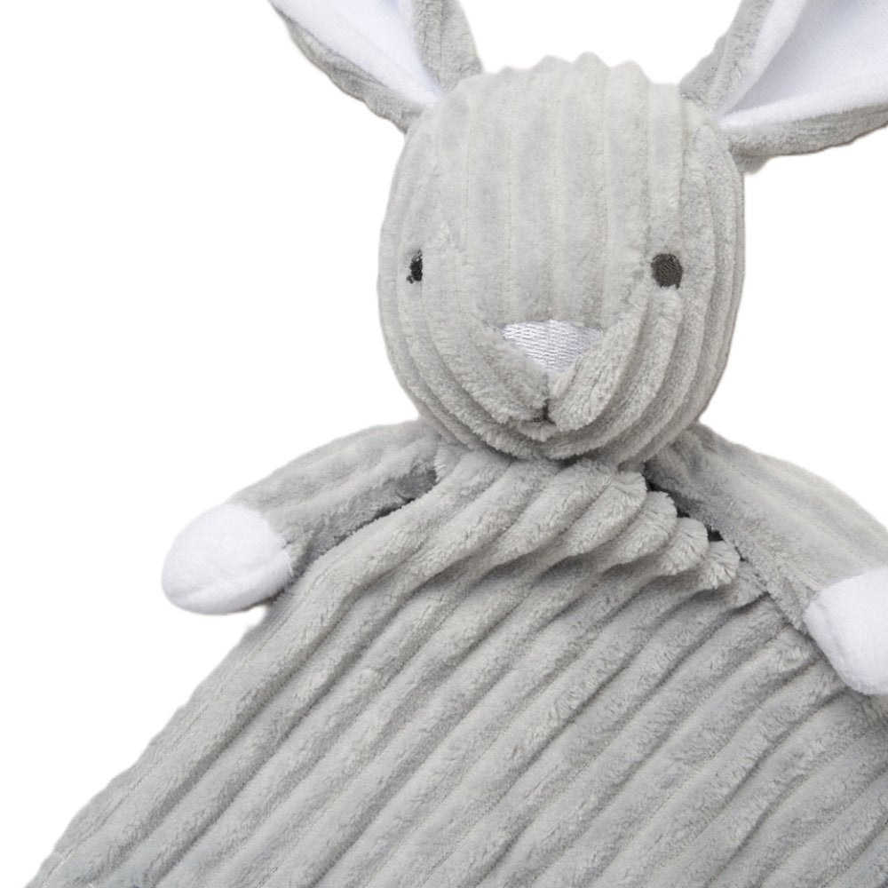 Baby Ribbed Bunny Comforter With Taggie Ribbons