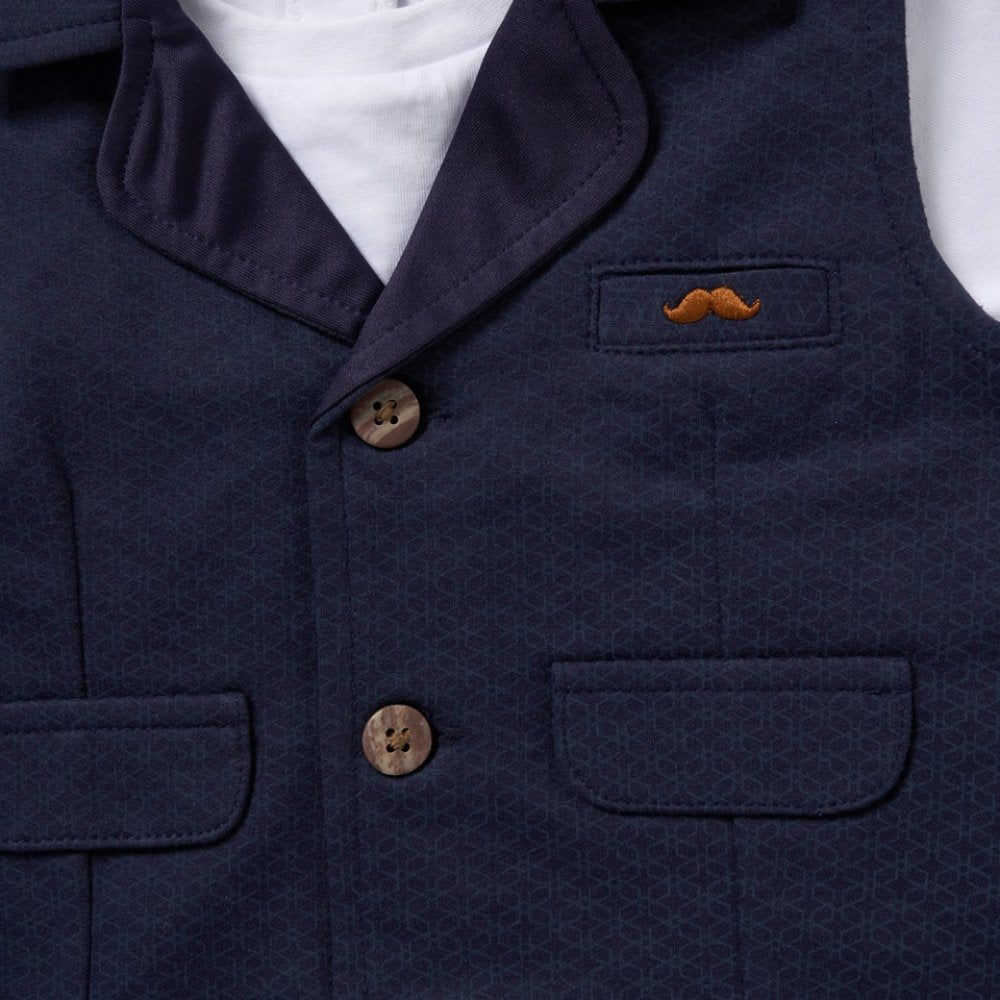 Boys Waistcoat, T-shirt & Shorts Outfit 2-3 Years