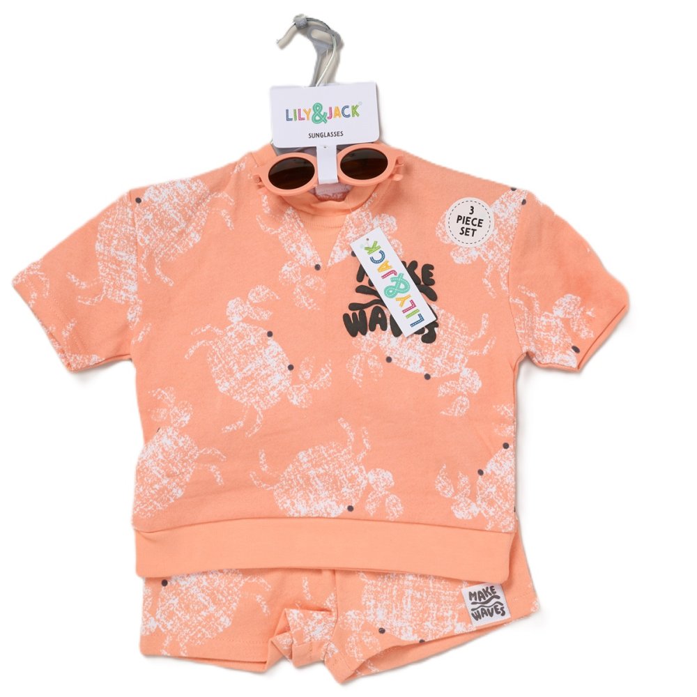 Boys T-Shirt & Shorts With Sunglasses Outfit 2-4 Years