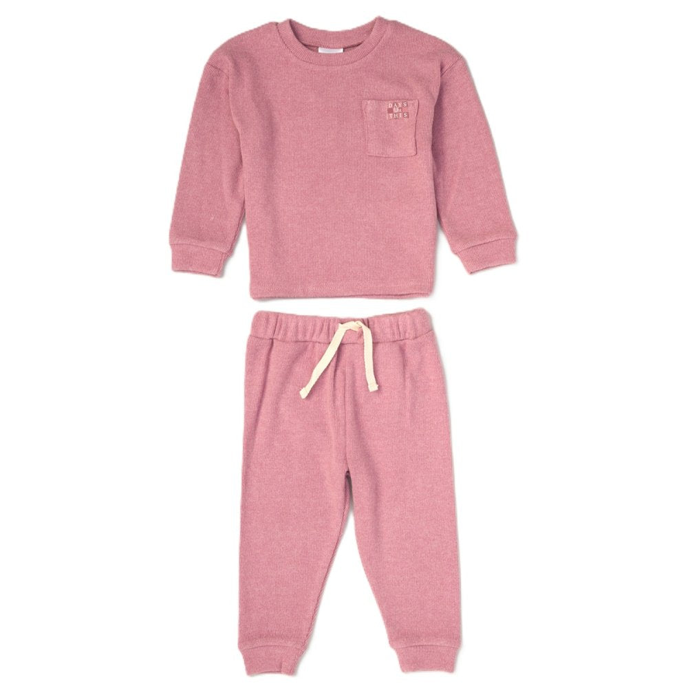 Girl's Brushed Rib Sweatshirt & Jog Pants 2-4 Years