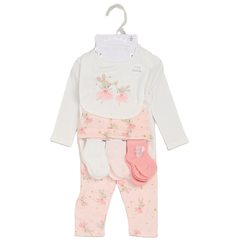 Baby Girls Fairy Mouse Ribbed 10 Piece Gift Set Newborn - 6 Months