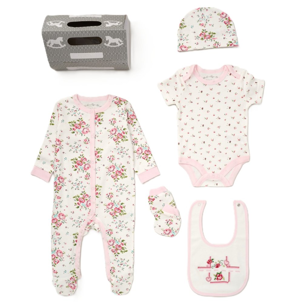Baby Girls Floral Newborn Gift Set 0-6 Months
