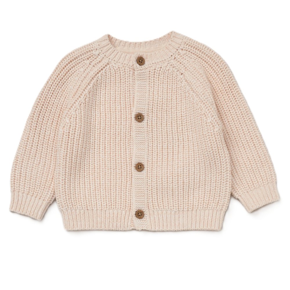 Cotton Knit Cardigan With Embroidery Detail 0-6 Months