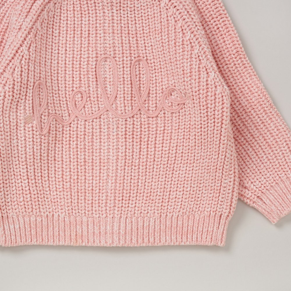 Baby Cotton Knit Cardigan With Embroidery Detail 0-12 Months