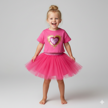 Girls T-Shirt & Tutu Skirt Outfit 3-5 Years