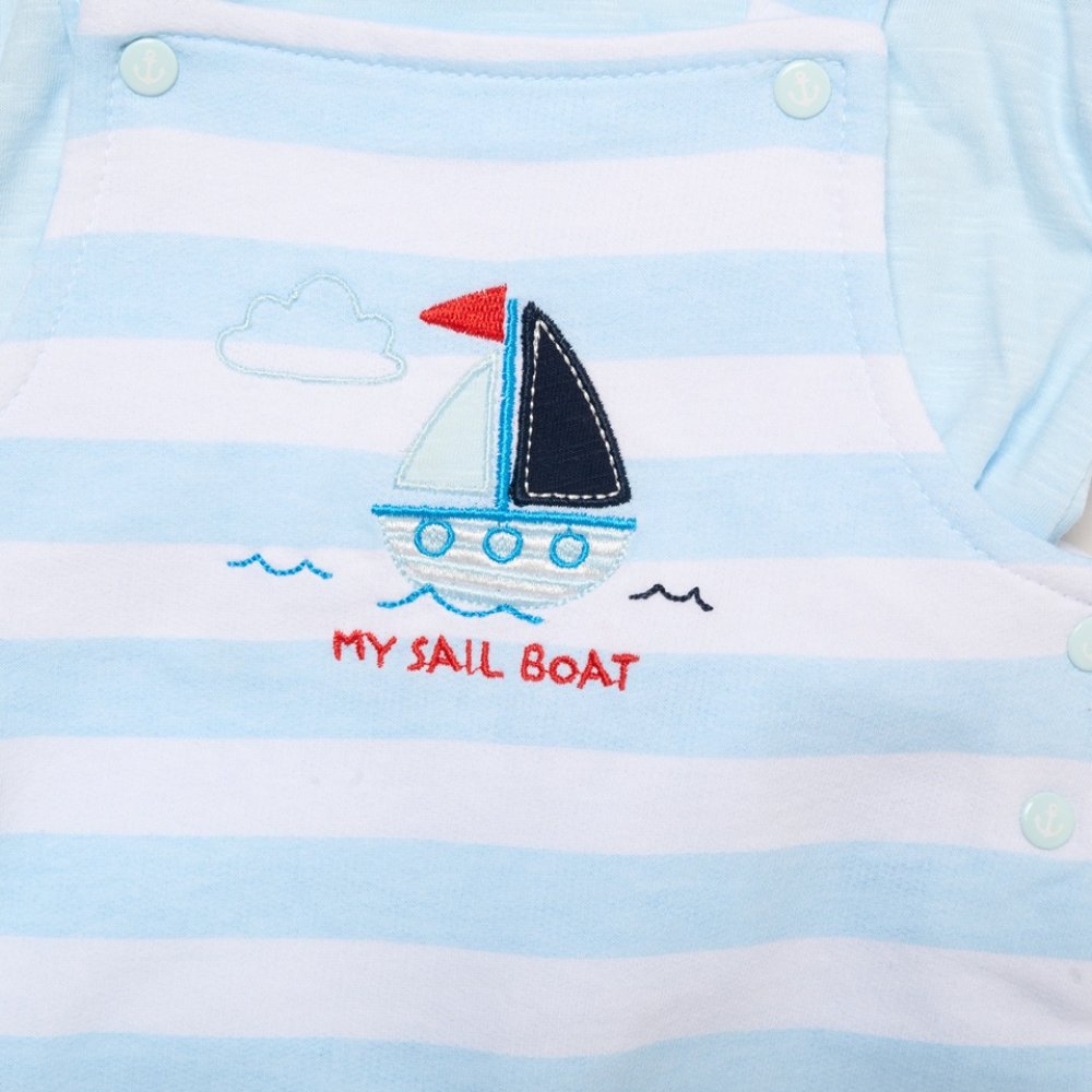 Baby Boy Sailor Dungaree & T-Shirt Set 3-12 Months