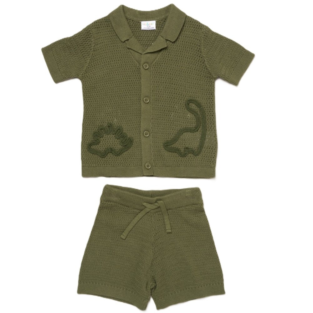 Boys Knit Shirt & Shorts Outfit 2-4 Years