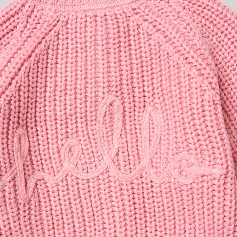Baby Cotton Knit Cardigan With Embroidery Detail 0-12 Months