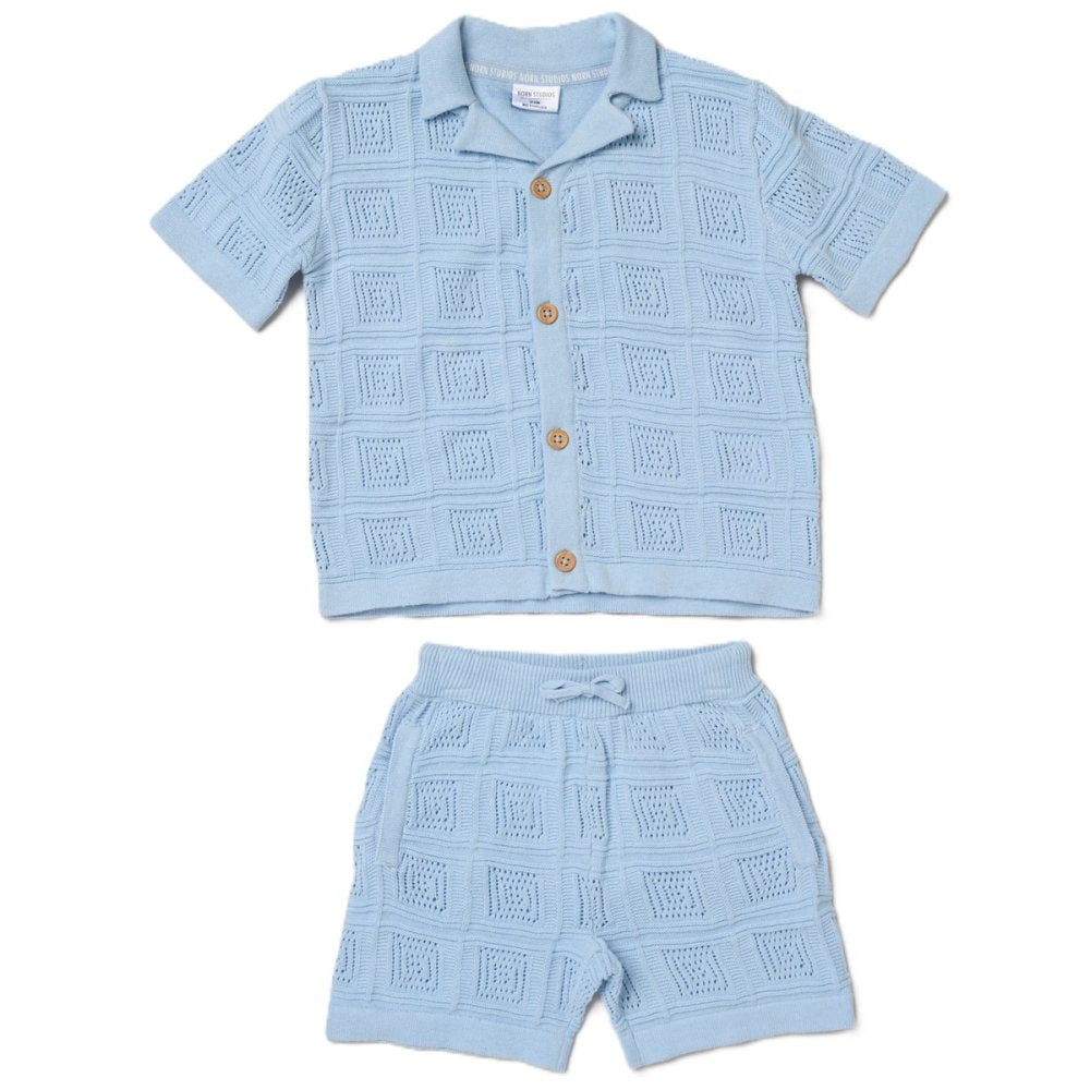 Boys Knit Shirt & Shorts Outfit 2-4 Years