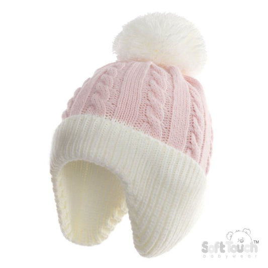 Baby Girl's Cable Knit Hat Newborn-12 Months