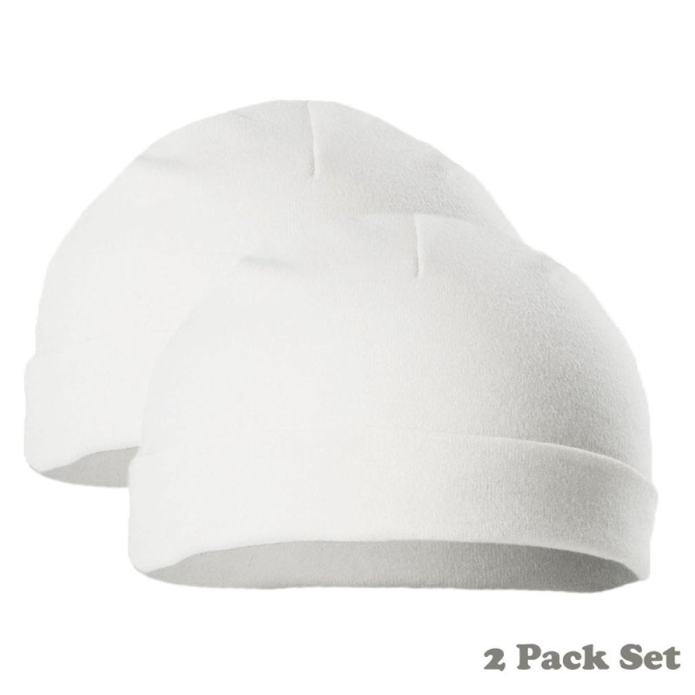 Baby 2 Pack Of White Premature Hats