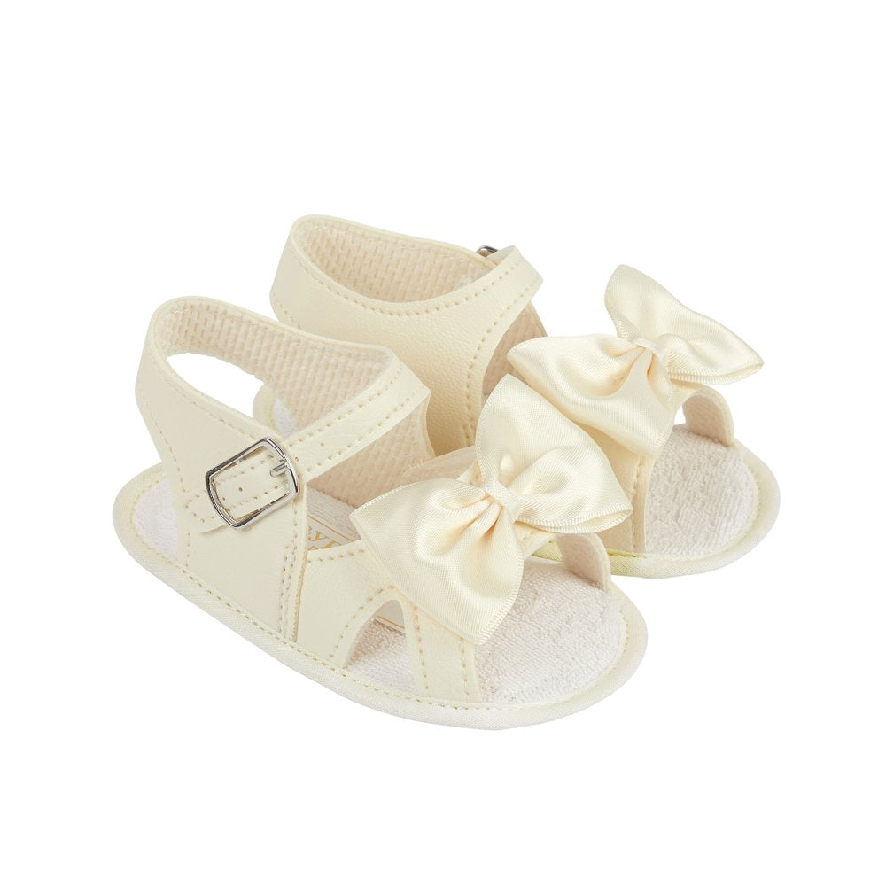 Baby Girls Soft Soled Sandals With Bow