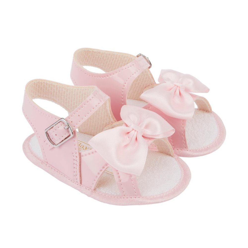 Baby Girls Soft Soled Sandals With Bow