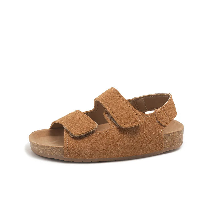 Baby & Toddler Suede Sandals – Soft Sole Summer Shoes With Velcro