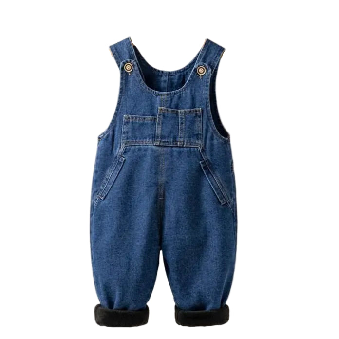 Fleece Lined Denim Dungarees 6 Months - 5 Years