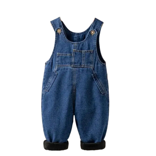 Fleece Lined Denim Dungarees 6 Months - 5 Years