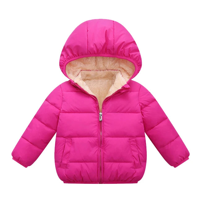 Girls Fleece Lined Puffer Jacket