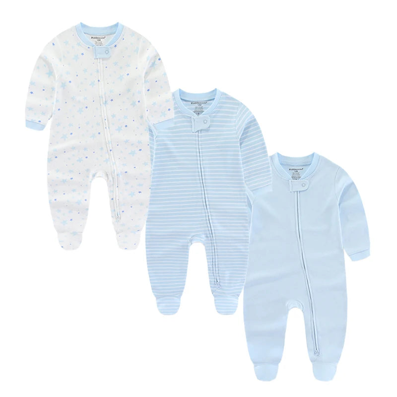 Babies Cotton Sleepsuits 3-12 Months (Pack Of 3)