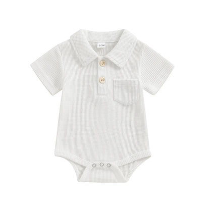Baby Boys Polo Bodysuit 0-12 Months - Bubbachubs