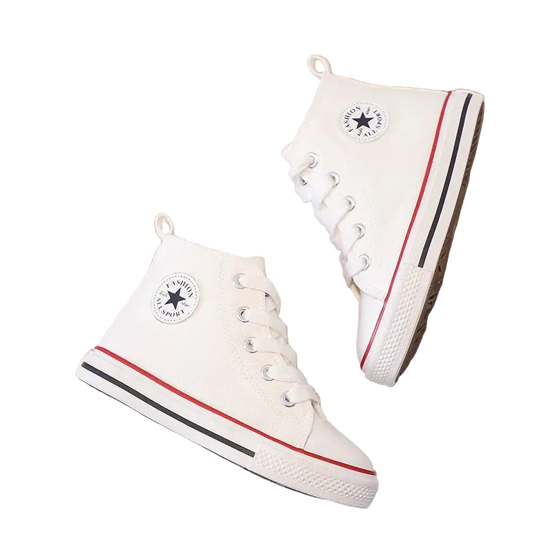 Children's High-Top Canvas Shoes