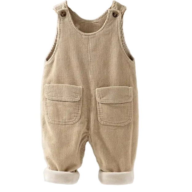 Boys Fleece Lined Corduroy Dungarees