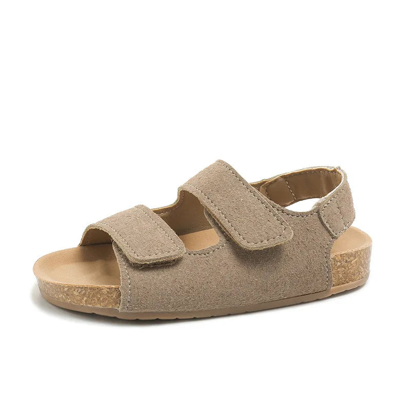 Baby & Toddler Suede Sandals – Soft Sole Summer Shoes With Velcro