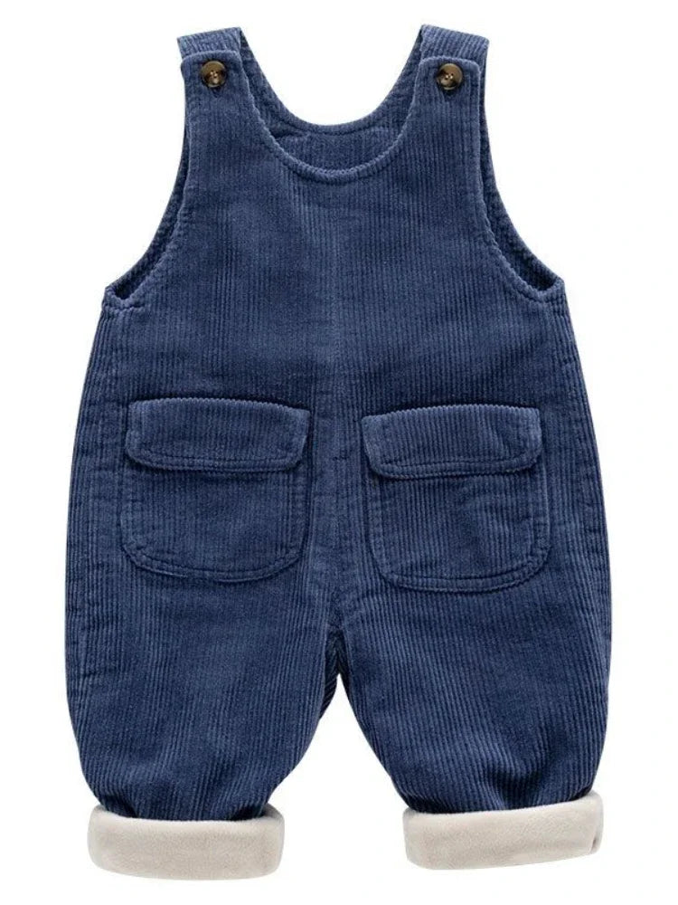 Boys Fleece Lined Corduroy Dungarees