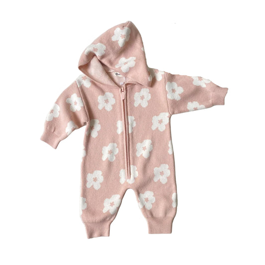 Girls Hooded Jumpsuit 3 Months - 2 Years