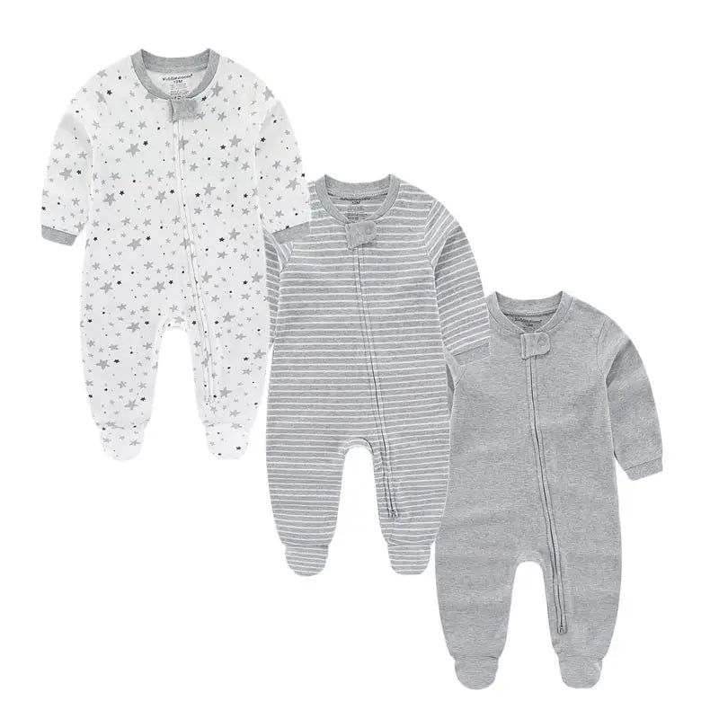 Babies Cotton Sleepsuits 3-12 Months (Pack Of 3)