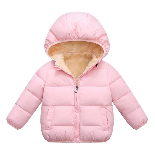 Girls Fleece Lined Puffer Jacket