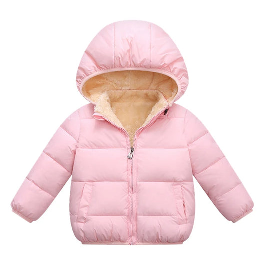 Girls Fleece Lined Puffer Jacket