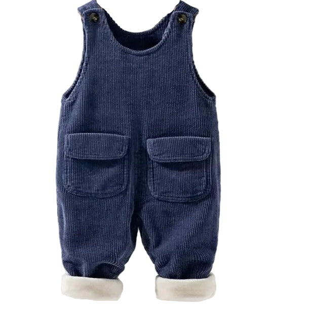 Boys Fleece Lined Corduroy Dungarees