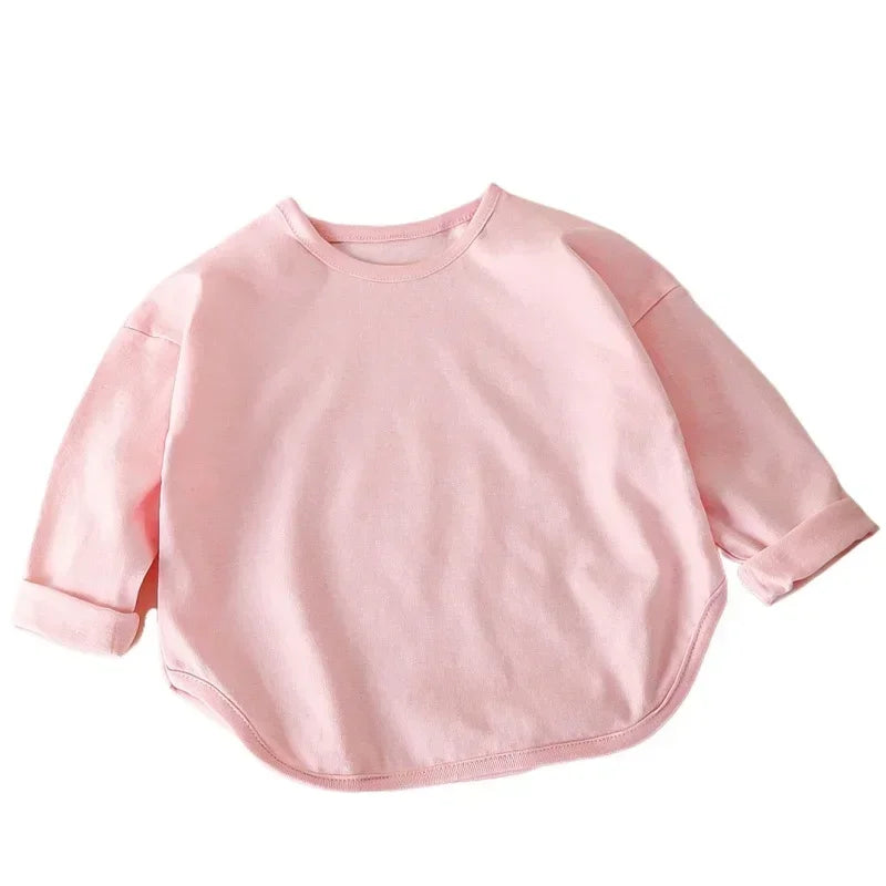 Girls Basic Long Sleeve Cotton T-shirts 12 Months - 6 Years