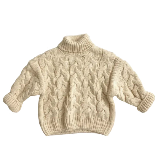 Girls Turtleneck Knitted Sweater 9 Months - 6 Years