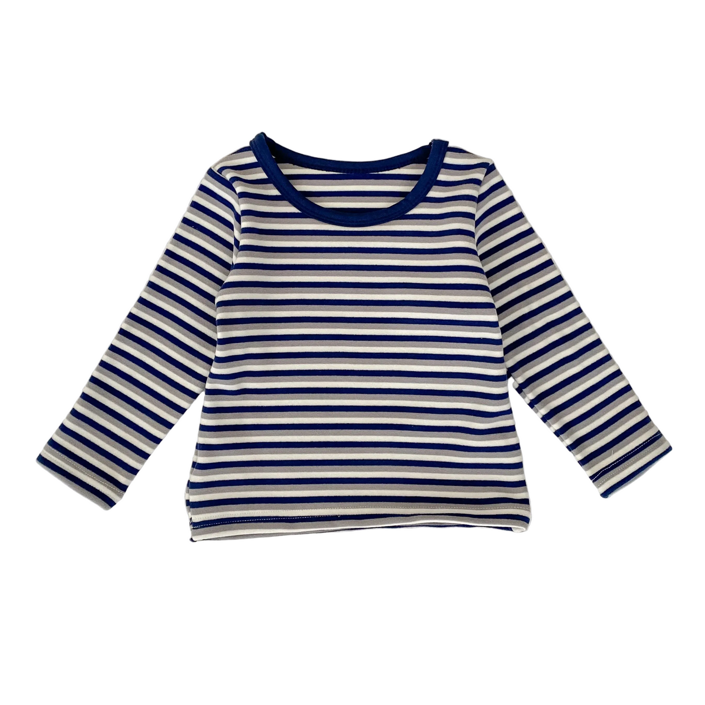 Baby Round Neck Long Sleeved Striped Top